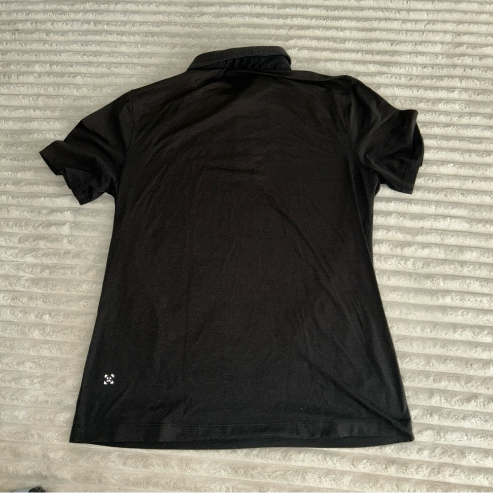 Lululemon Polo Shirt Mens Medium  Gray Short Sleeve Performance Golf M - Picture 4 of 6